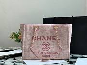 CHANEL DEAUVILLE TOTE BAG PINK 34 CM - 1