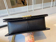 CHANEL BOY BAG WITH TOP HANDLE BLACK A67086 SIZE 25 CM - 4