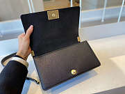 CHANEL BOY BAG WITH TOP HANDLE BLACK A67086 SIZE 25 CM - 6