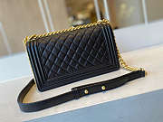CHANEL BOY BAG WITH TOP HANDLE BLACK A67086 SIZE 25 CM - 5