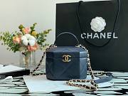 CHANEL SMALL VANITY CASE DARK BLUE AS2630 SIZE 15 CM - 1