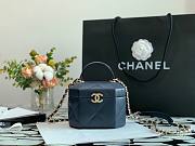 CHANEL SMALL VANITY CASE DARK BLUE AS2630 SIZE 15 CM - 6