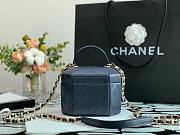 CHANEL SMALL VANITY CASE DARK BLUE AS2630 SIZE 15 CM - 4