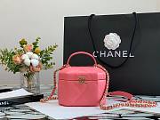 CHANEL SMALL VANITY CASE PINK AS2630 SIZE 15 CM - 5