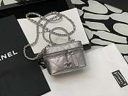 CHANEL SMALL VANITY WITH CHAIN SILVER AP2194 12 × 11.5 × 7 CM - 5
