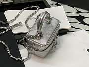 CHANEL SMALL VANITY WITH CHAIN SILVER AP2194 12 × 11.5 × 7 CM - 4