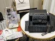 CHANEL MINI 2.55 TASCHE BLACK & SILVER-METAL AS0874 20 CM - 2