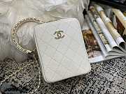 CHANEL VERTICAL CAMERA BAG WHITE AS1753 SIZE 17.5 CM  - 1