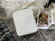 CHANEL VERTICAL CAMERA BAG WHITE AS1753 SIZE 17.5 CM  - 3