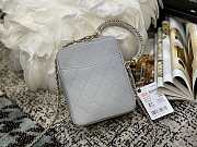 CHANEL VERTICAL CAMERA BAG GRAY AS1753 SIZE 17.5 CM - 4