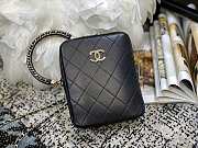 CHANEL VERTICAL CAMERA BAG BLACK AS1753 SIZE 17.5 CM - 1