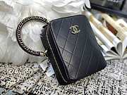 CHANEL VERTICAL CAMERA BAG BLACK AS1753 SIZE 17.5 CM - 5