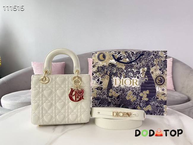 DIOR AMOUR MY ABCDIOR LADY BAG WHITE M0538 SIZE 20 CM - 1