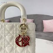 DIOR AMOUR MY ABCDIOR LADY BAG WHITE M0538 SIZE 20 CM - 6