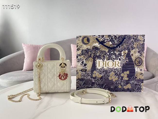 DIOR MINI AMOUR MY ABCDIOR LADY BAG WHITE M0505 SIZE 17 CM - 1