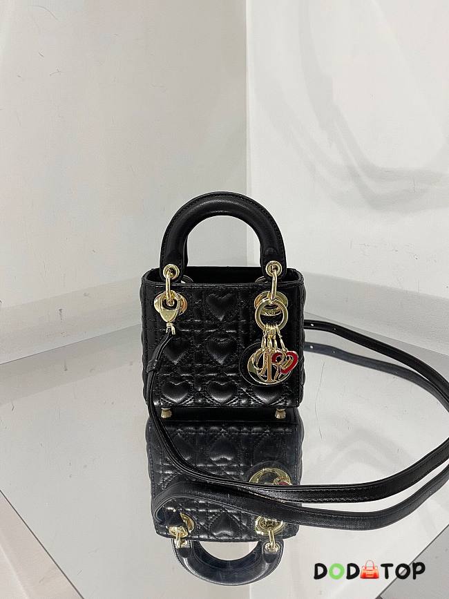 DIOR MICRO AMOUR MY ABCDIOR LADY BAG BLACK S0856 SIZE 12 CM - 1