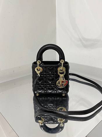 DIOR MICRO AMOUR MY ABCDIOR LADY BAG BLACK S0856 SIZE 12 CM