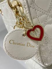 DIOR MICRO AMOUR MY ABCDIOR LADY BAG WHITE S0856 SIZE 12 CM - 6