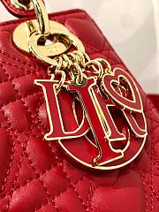 DIOR AMOUR MY ABCDIOR LADY BAG RED M0538 SIZE 20 CM - 6