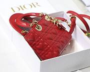 DIOR MICRO AMOUR MY ABCDIOR LADY BAG RED S0856 SIZE 12 CM - 2