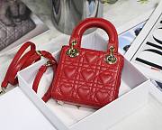 DIOR MICRO AMOUR MY ABCDIOR LADY BAG RED S0856 SIZE 12 CM - 3