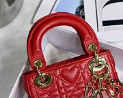 DIOR MICRO AMOUR MY ABCDIOR LADY BAG RED S0856 SIZE 12 CM - 4
