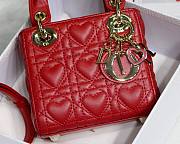 DIOR MICRO AMOUR MY ABCDIOR LADY BAG RED S0856 SIZE 12 CM - 6