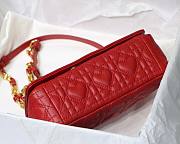 DIOR SMALL DIORAMOUR CARO BAG RED M9241 SIZE 20 CM - 4