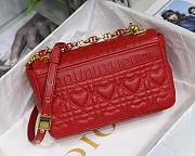 DIOR SMALL DIORAMOUR CARO BAG RED M9241 SIZE 20 CM - 3
