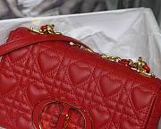 DIOR SMALL DIORAMOUR CARO BAG RED M9241 SIZE 20 CM - 2