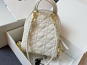 DIOR MINI DIORAMOUR BACKPACK WHITE M9222 SIZE 16 CM - 4