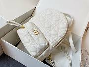 DIOR MINI DIORAMOUR BACKPACK WHITE M9222 SIZE 16 CM - 5