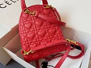 DIOR MINI DIORAMOUR BACKPACK RED M9222 SIZE 16 CM - 5