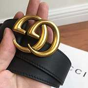 GUCCI Leather belt with Double G buckle 3.4 cm - 3
