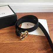 GUCCI Leather belt with Double G buckle 3.4 cm - 6