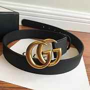 GUCCI Leather belt with Double G buckle 3.0 cm - 4