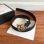 GUCCI Leather belt with Double G buckle 3.0 cm - 2