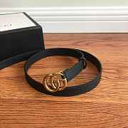 GUCCI Leather belt with Double G buckle 2.0 cm - 2