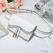 DIOR SADDLE BELT POUCH WHITE S5619 SIZE 17 CM - 2