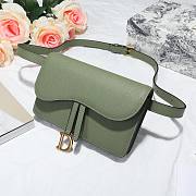 DIOR SADDLE BELT POUCH WILLOW GREEN S5619 SIZE 17 CM - 6