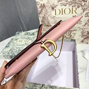 DIOR SADDLE WALLET CHAIN LIGHT PINK S5614 SIZE 19 CM - 5