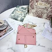 DIOR SADDLE WALLET CHAIN LIGHT PINK S5614 SIZE 19 CM - 3