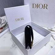 DIOR SADDLE FLAP CARD HOLDER BLACK S5611 SIZE 10.5 CM - 6