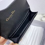 DIOR SADDLE FLAP CARD HOLDER BLACK S5611 SIZE 10.5 CM - 4