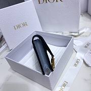 DIOR SADDLE FLAP CARD HOLDER CLOUD BLUE S5611 SIZE 10.5 CM - 6