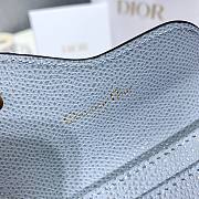 DIOR SADDLE FLAP CARD HOLDER CLOUD BLUE S5611 SIZE 10.5 CM - 3