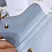 DIOR SADDLE FLAP CARD HOLDER CLOUD BLUE S5611 SIZE 10.5 CM - 2