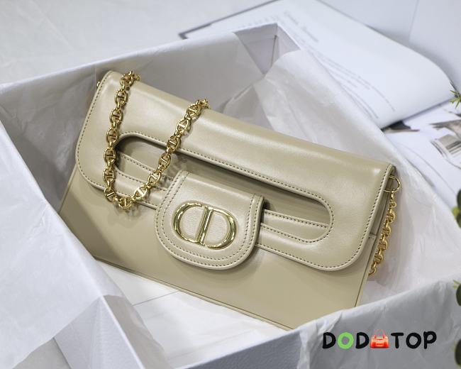 DIOR MEDIUM DOUBLE BAG CREAM M8641 SIZE 28 CM - 1