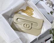 DIOR MEDIUM DOUBLE BAG CREAM M8641 SIZE 28 CM - 3