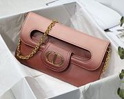 DIOR MEDIUM DOUBLE BAG PINK GRADIENT M8641 SIZE 28 CM - 1